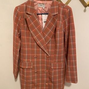 Plaid blazer dress